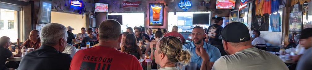 URTVS screens in a crowded venue